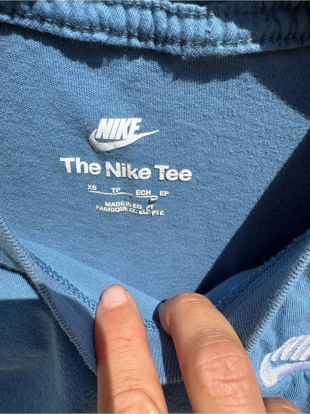 Nike Kids Short Sleeve T‑Shirt in Dusty Blue-XS 4